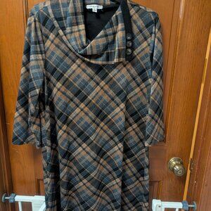 Women's plaid tunic dress, size XLarge